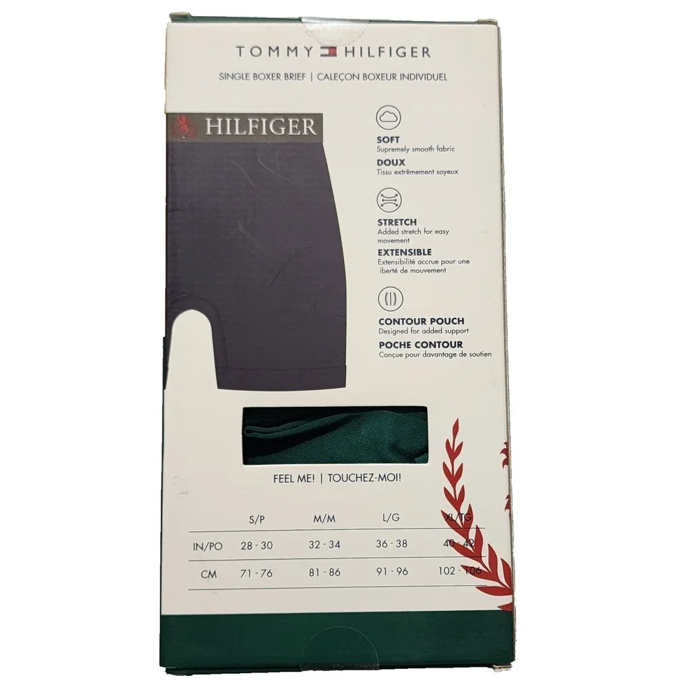 Tommy‎ Hilfiger Men's Single Boxer Brief Autentic Stretch Green Size M